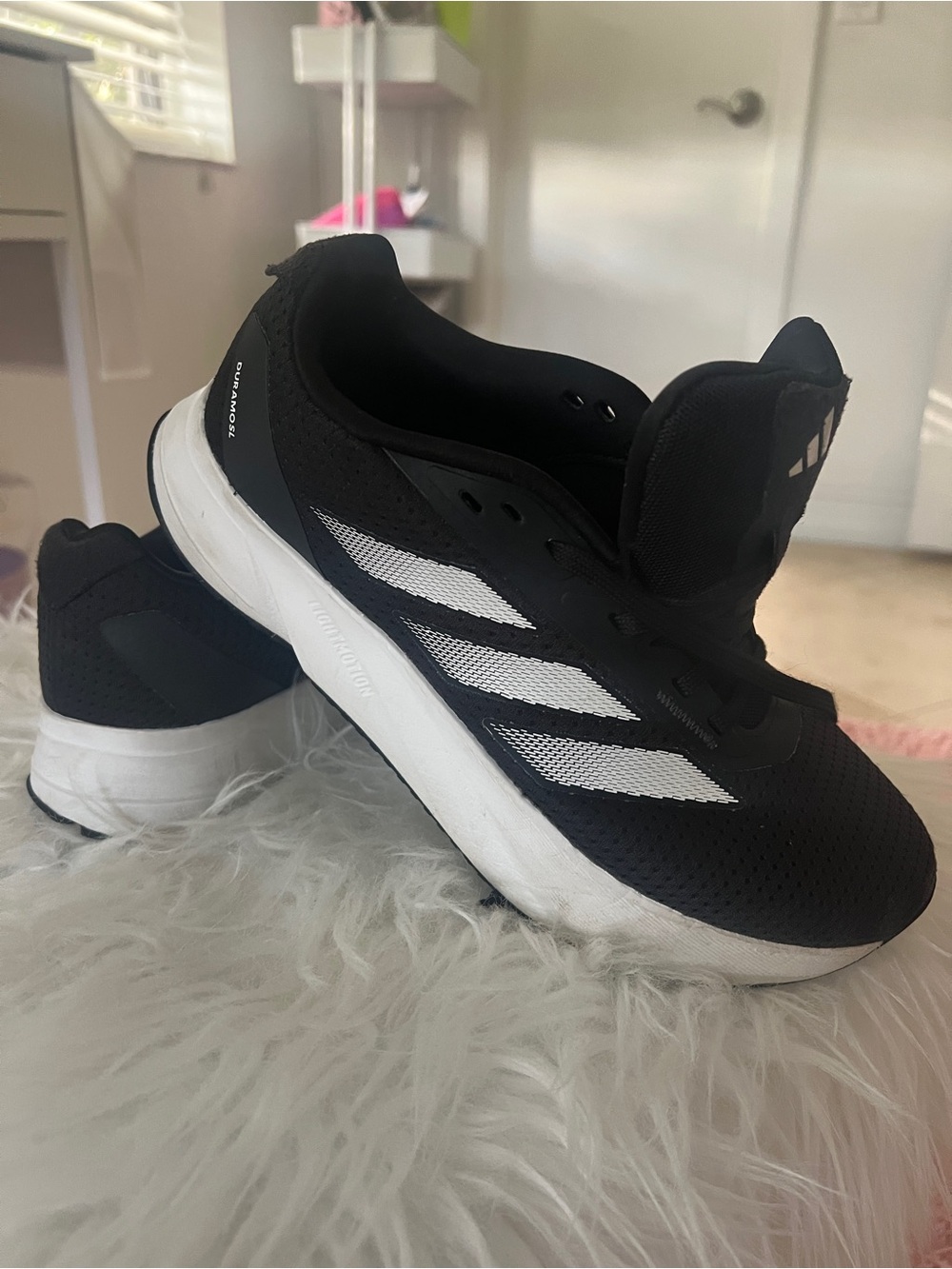 adidas Black and White Low-Top Running Sneakers
